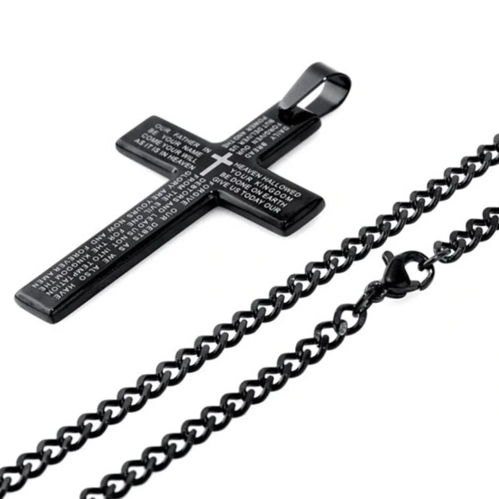 Stainless Steel Men’s cross necklace